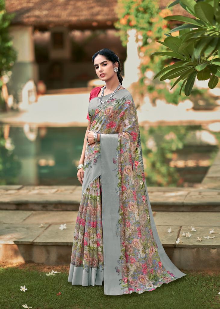 Lt Chitralekha Fancy Ethnic Wear Printed Georgette Designer Saree Collection